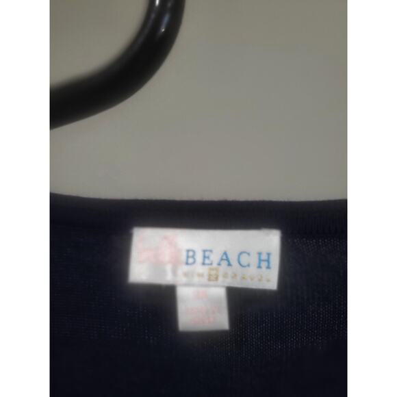 Belle Beach Kim Gravel Size 3X Navy Shell Sweater A683751 NWOT - Picture 4 of 9